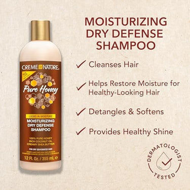 Creme of Nature Pure Honey Moisturizing Dry Defense Shampoo – 15.2 Oz - ANNS BEAUTY SUPPLY